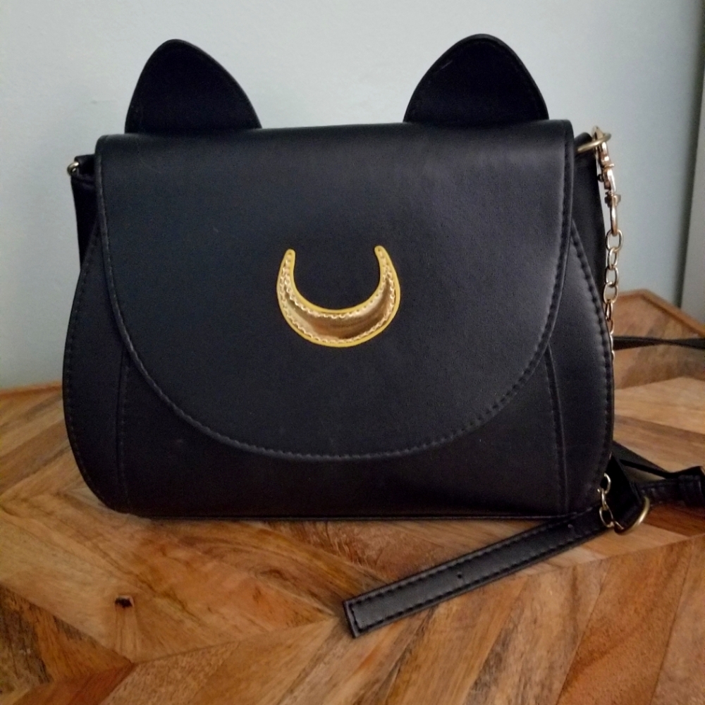 Sailor moon black crossbody purse